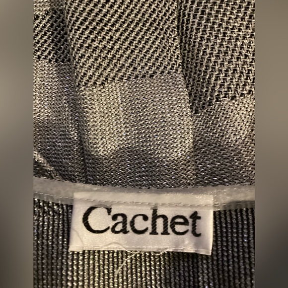 Cache shiny silver open cardigan. M - Picture 6 of 8